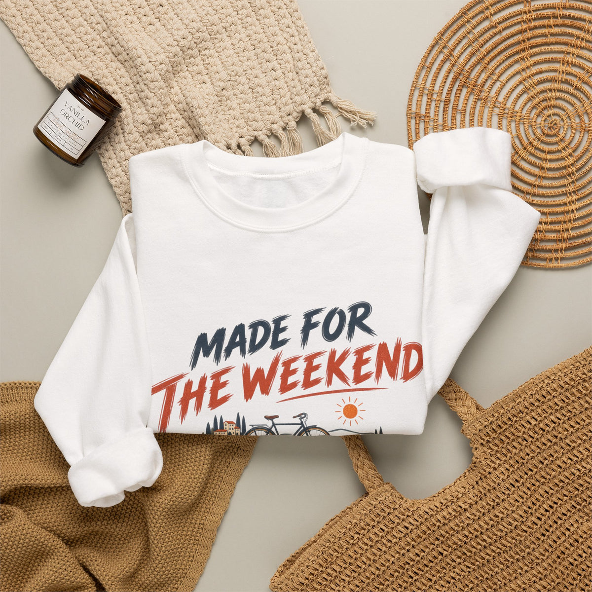 Made for the Weekend bicycle crewneck sweatshirt
