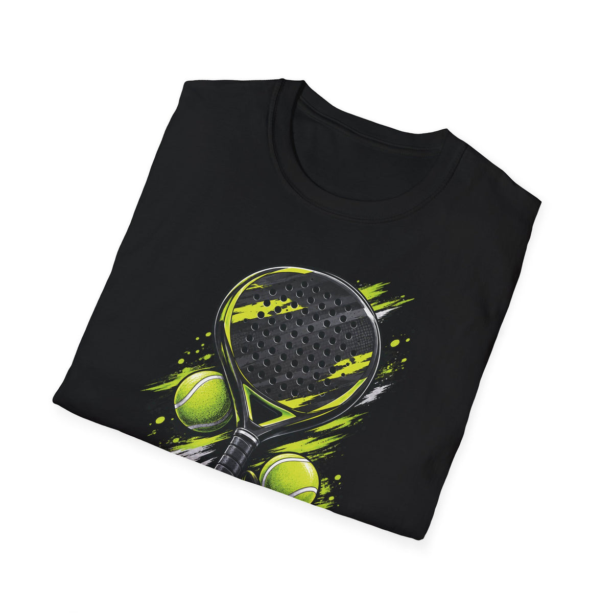 Grafik-T-Shirt mit Padelschläger und Bällen