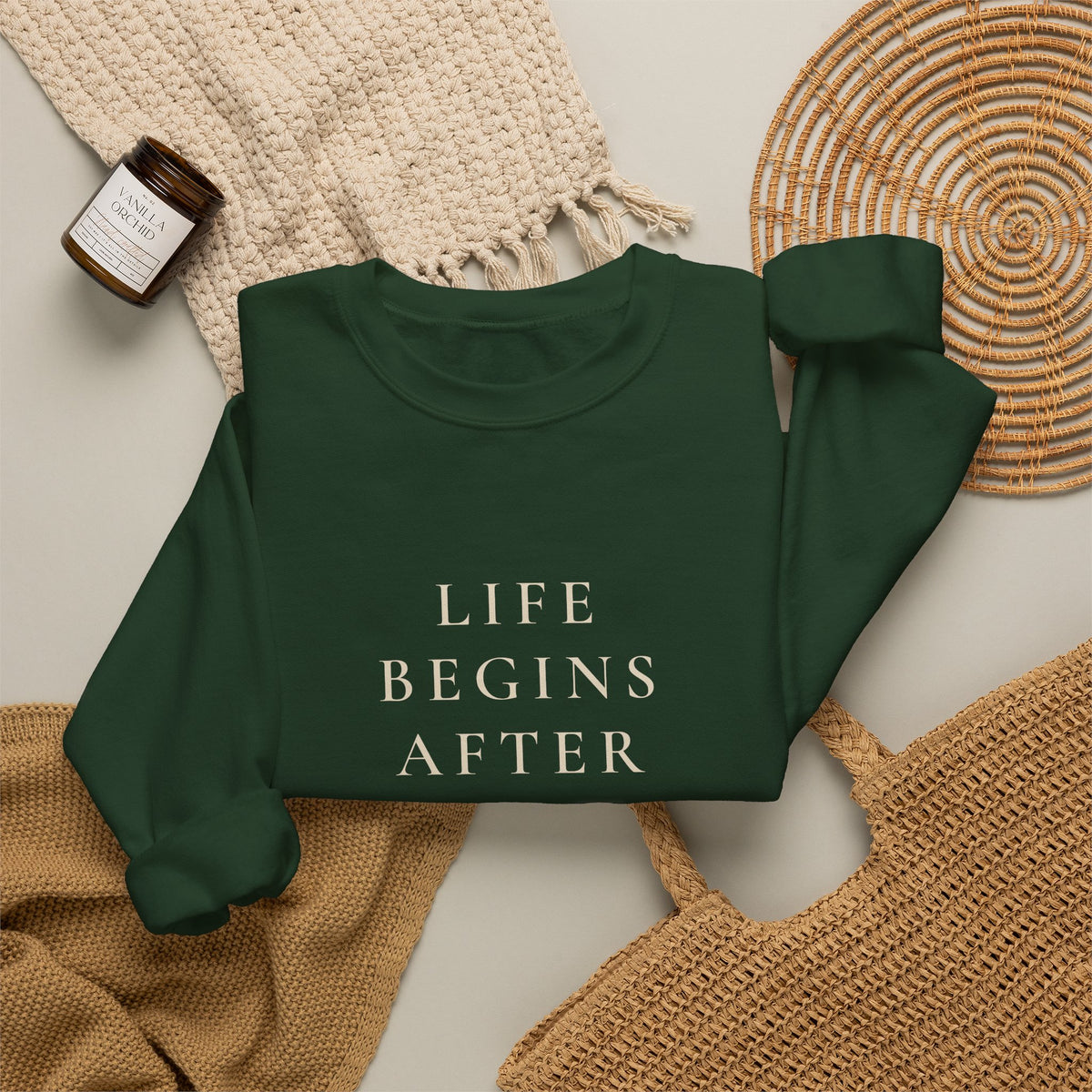 Life Begins After Coffee sweatshirt