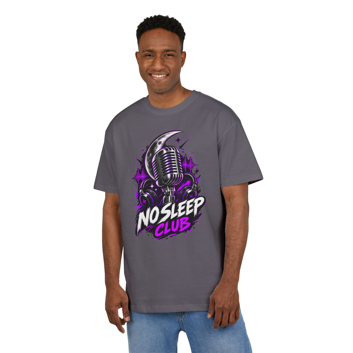 Musik-Podcast-Nachteule Oversize-T-Shirt
