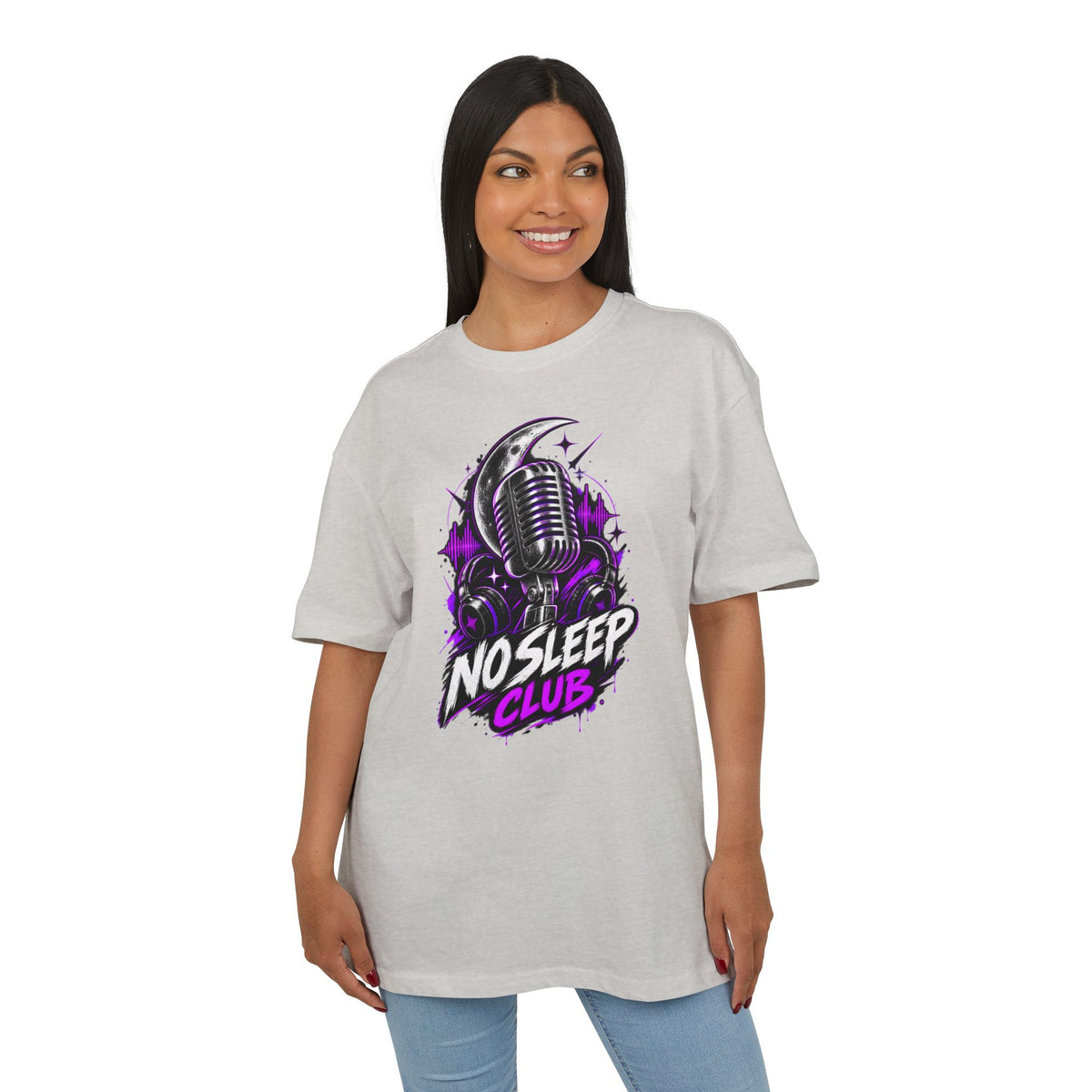 T-shirt oversize Music podcast night owl