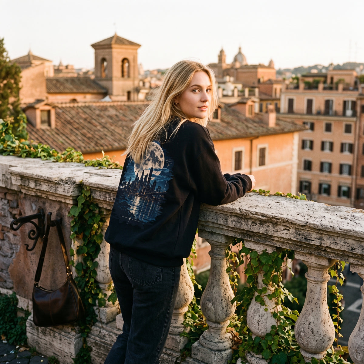 Moonlit City Skyline Sweatshirt