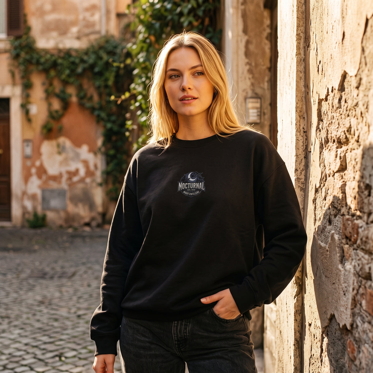 Moonlit City Skyline Sweatshirt