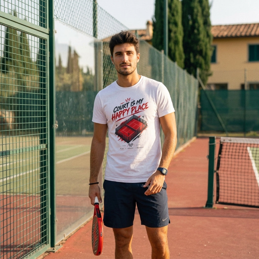 T-shirt « Le terrain est mon endroit heureux »