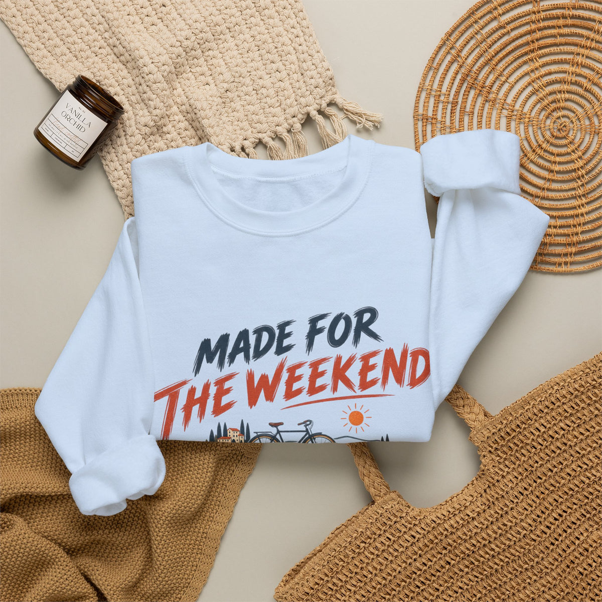 Made for the Weekend bicycle crewneck sweatshirt