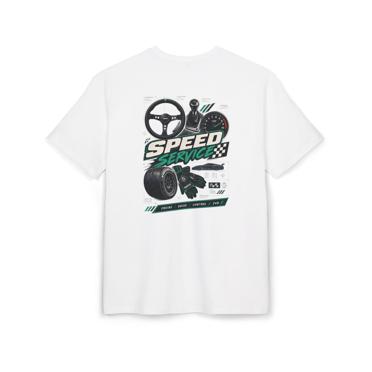 Camiseta extragrande Speed Service Racing