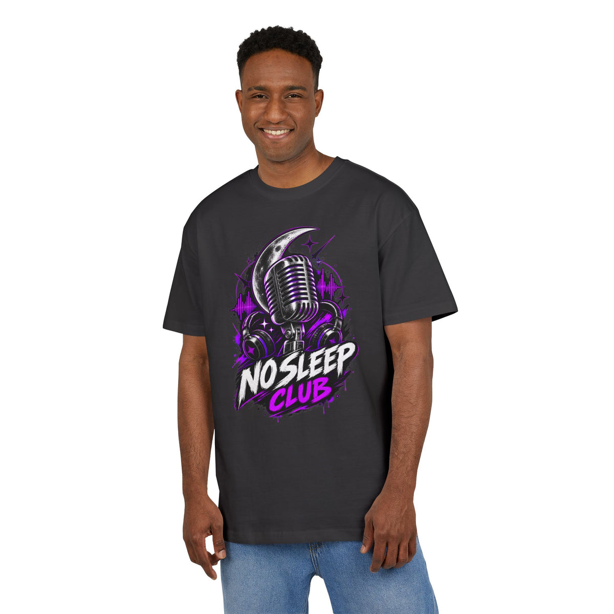 Musik-Podcast-Nachteule Oversize-T-Shirt