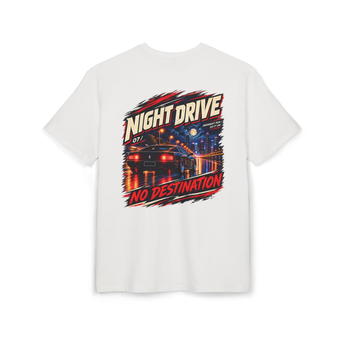 T-shirt oversize con grafica Night Drive
