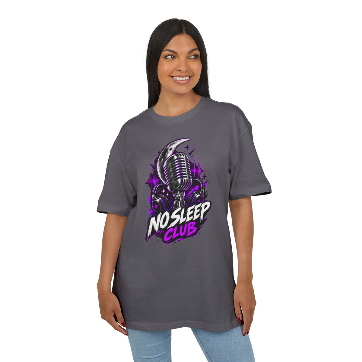 T-shirt oversize Music podcast night owl
