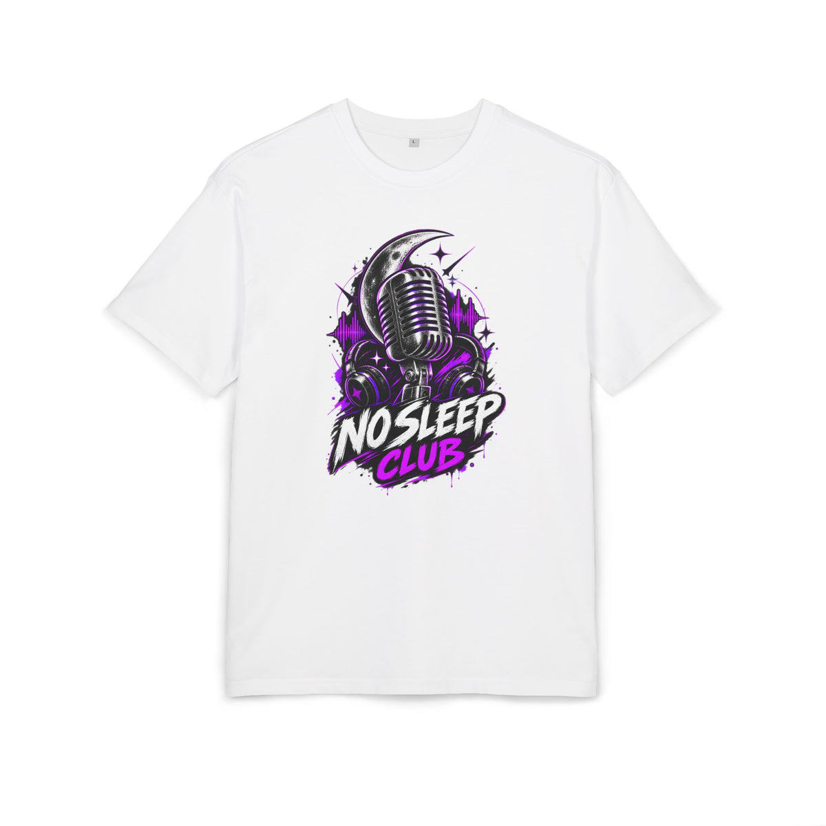 T-shirt oversize Music podcast night owl