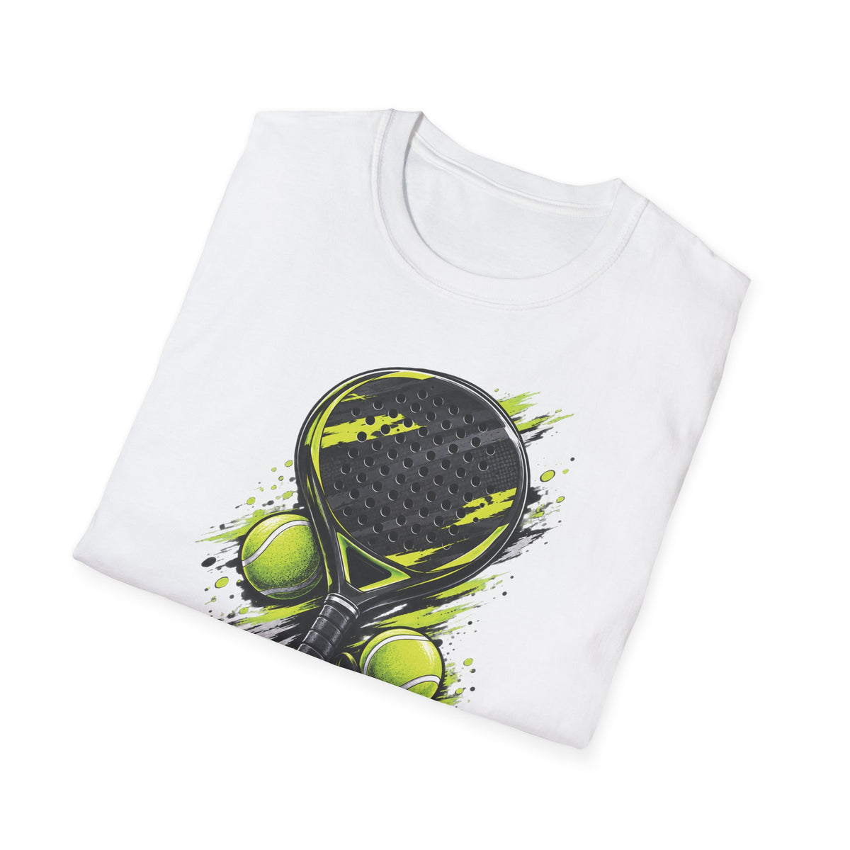 Grafik-T-Shirt mit Padelschläger und Bällen