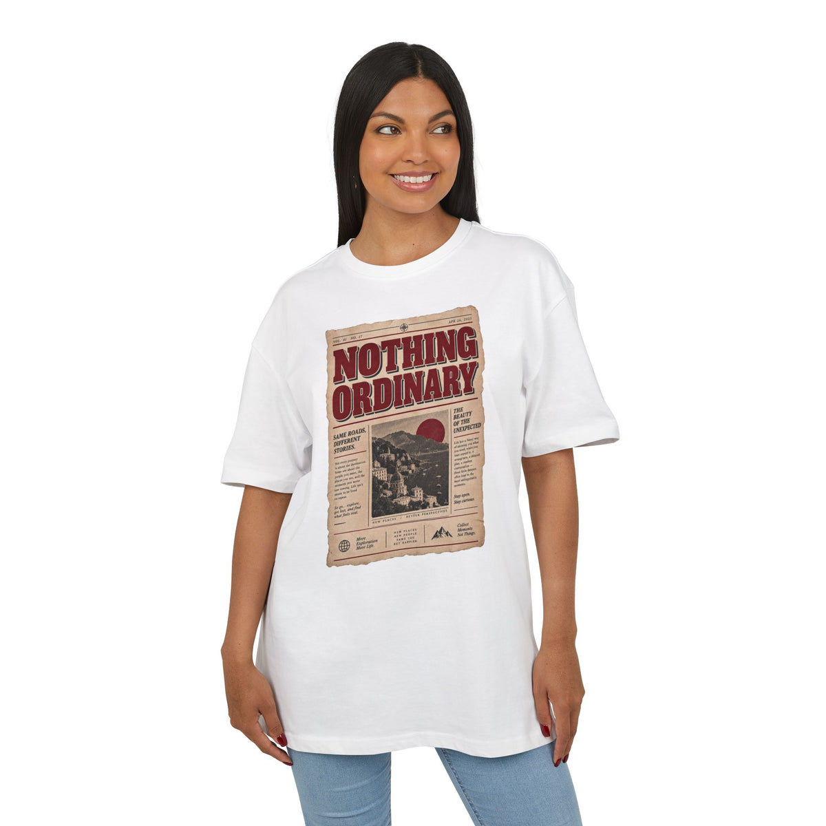 Vintage Travel Poster Oversized Tee