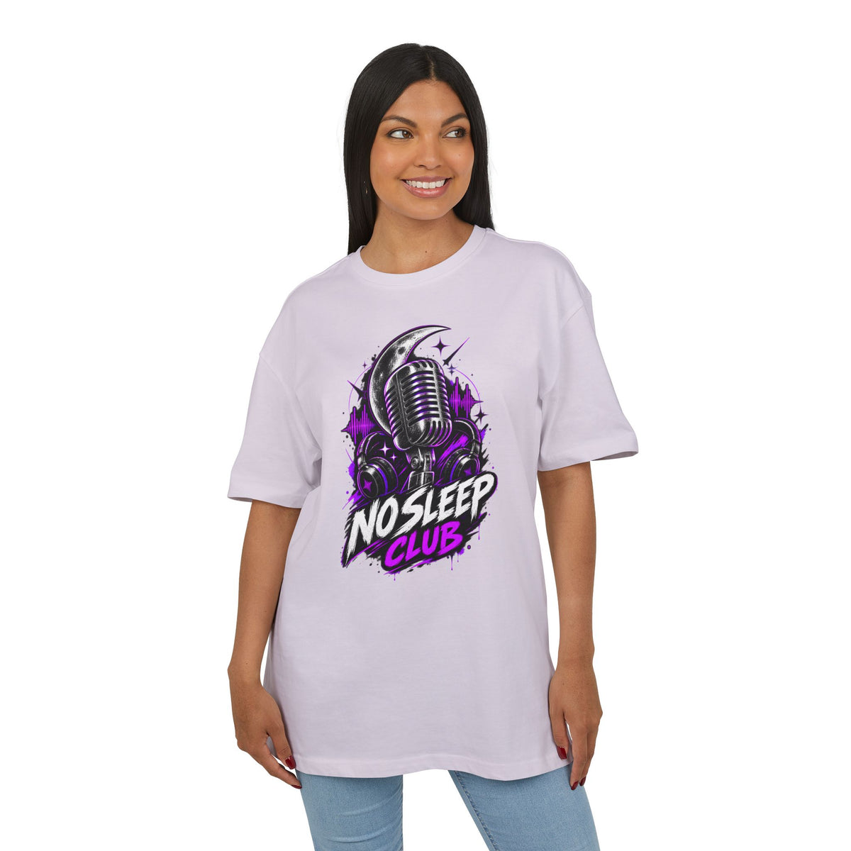 T-shirt oversize Music podcast night owl