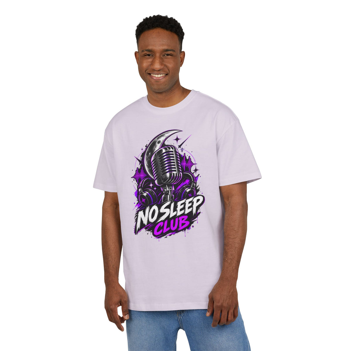 T-shirt oversize Music podcast night owl
