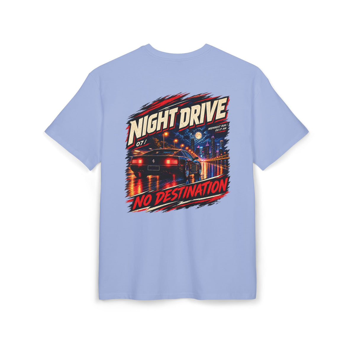 T-shirt oversize con grafica Night Drive