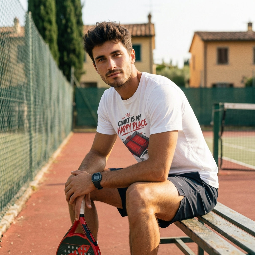 T-shirt « Le terrain est mon endroit heureux »