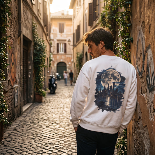 Moonlit City Skyline Sweatshirt