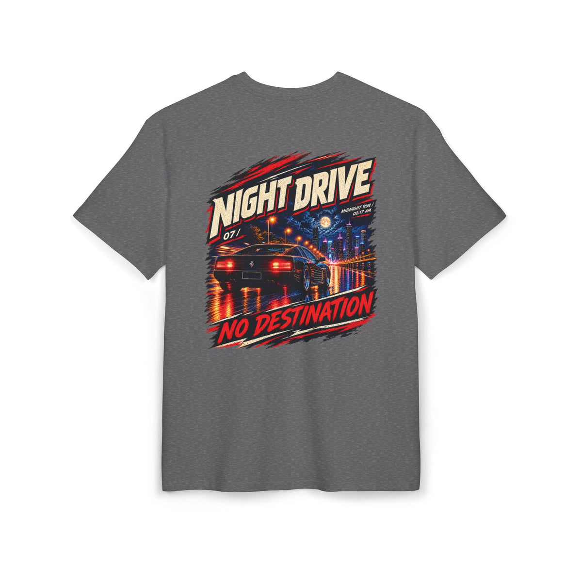 T-shirt oversize con grafica Night Drive