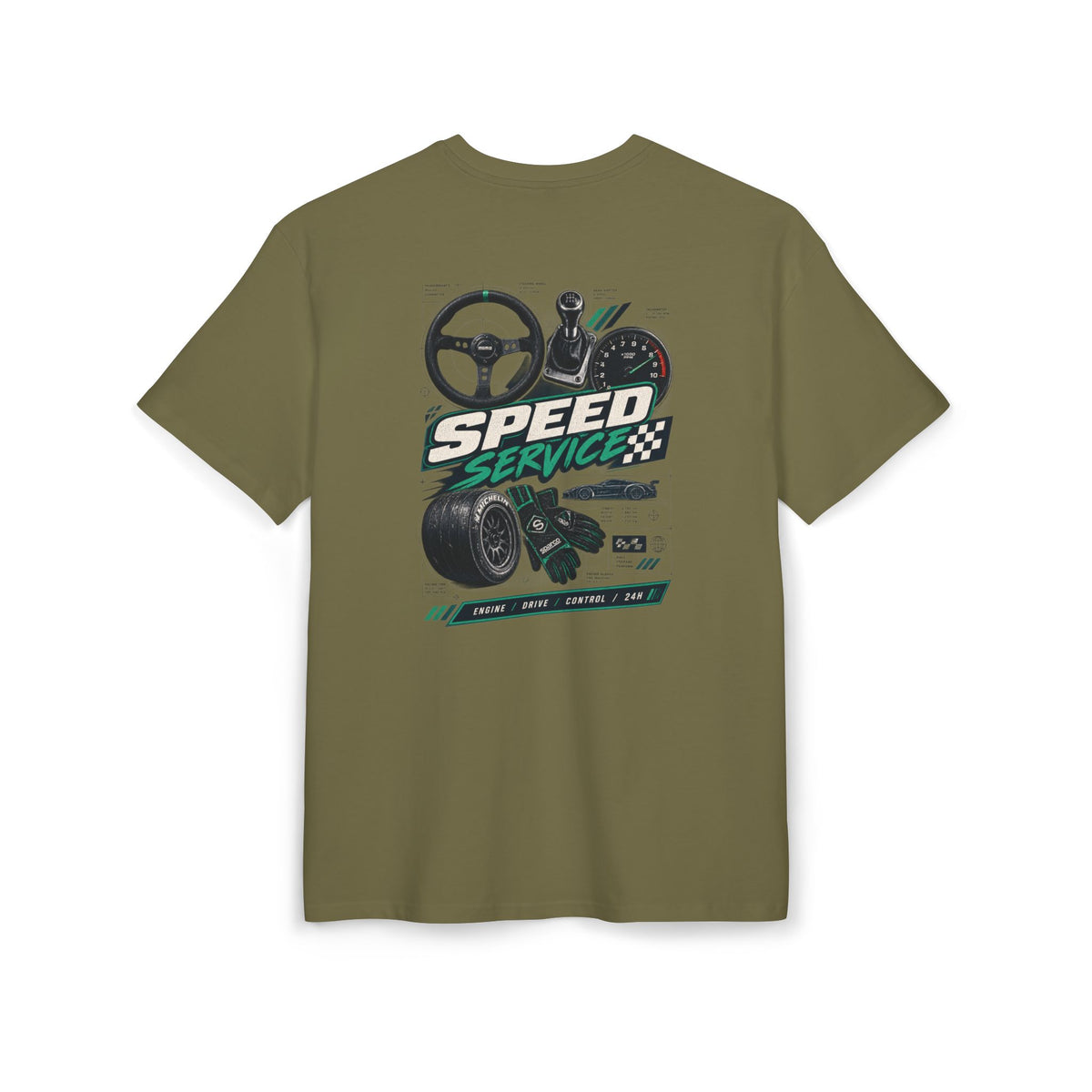 Camiseta extragrande Speed Service Racing