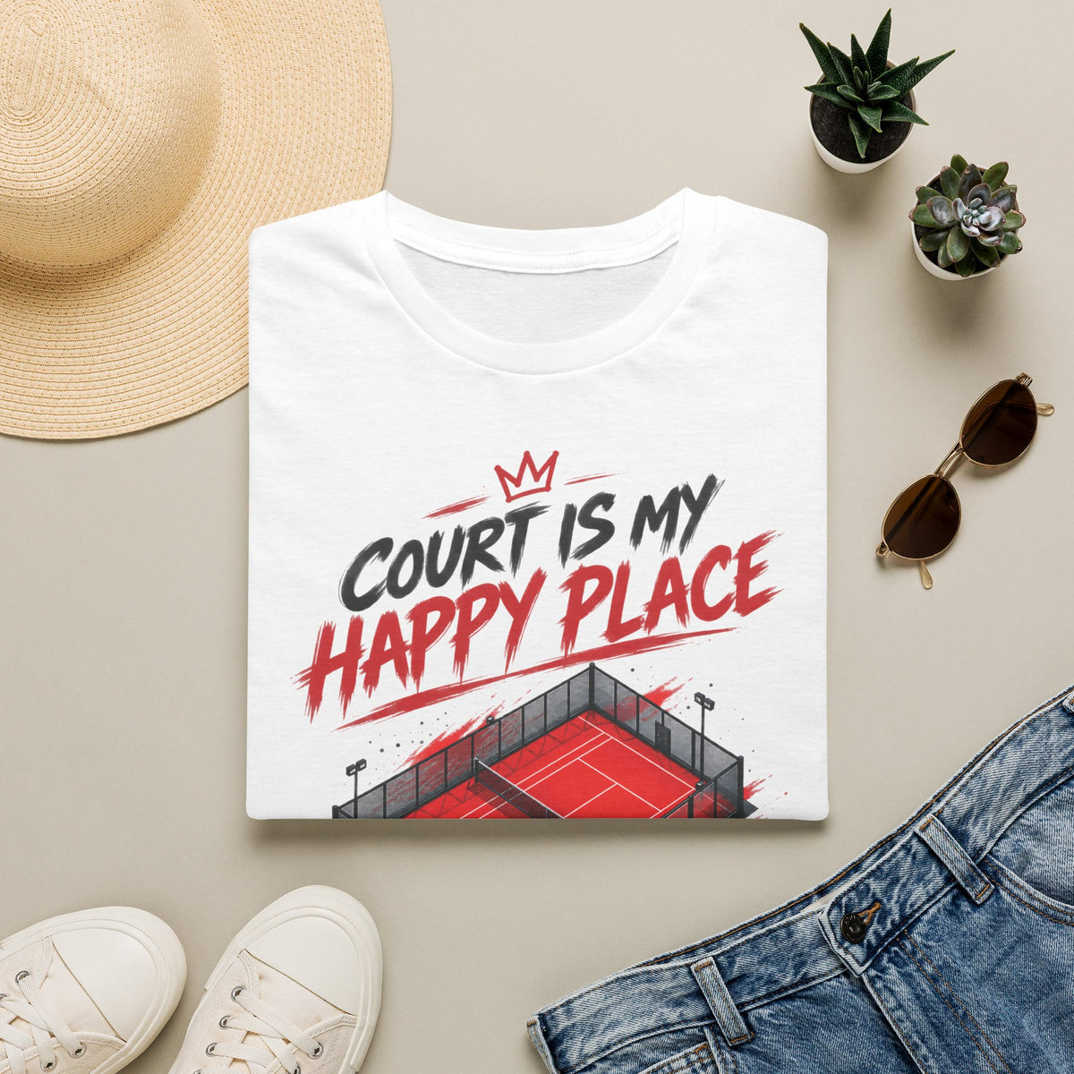 T-shirt « Le terrain est mon endroit heureux »