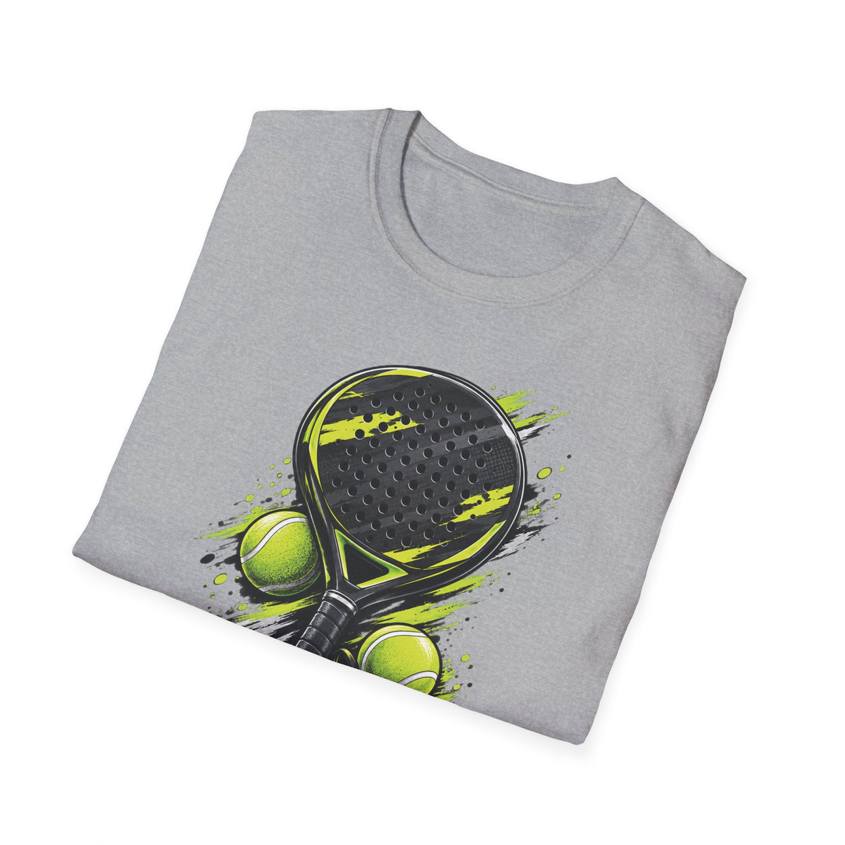 Grafik-T-Shirt mit Padelschläger und Bällen